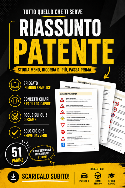 Metodo Patente 7 Giorni – Guida Completa PDF con Segnali, Quiz e Trucchi per Superare l’Esame